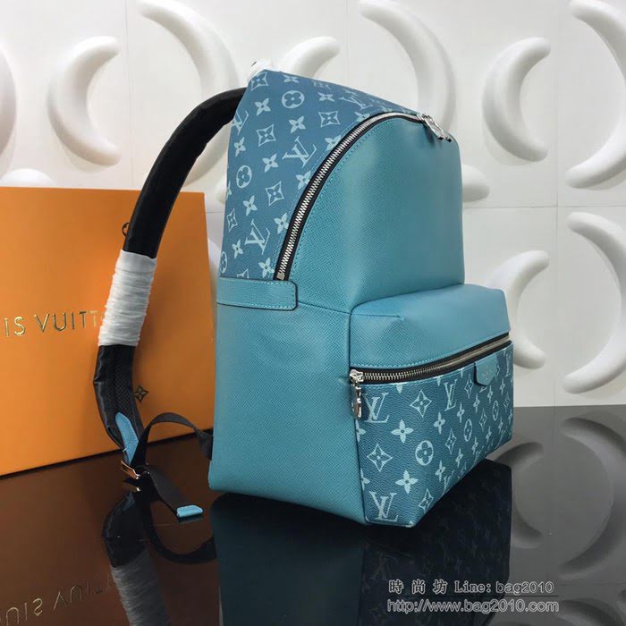 路易威登LV背包 頂級原單 M30229 Monogram 帆布 Taga皮革 Discovery 小號雙肩包 經典校園潮流設計  ydh2632